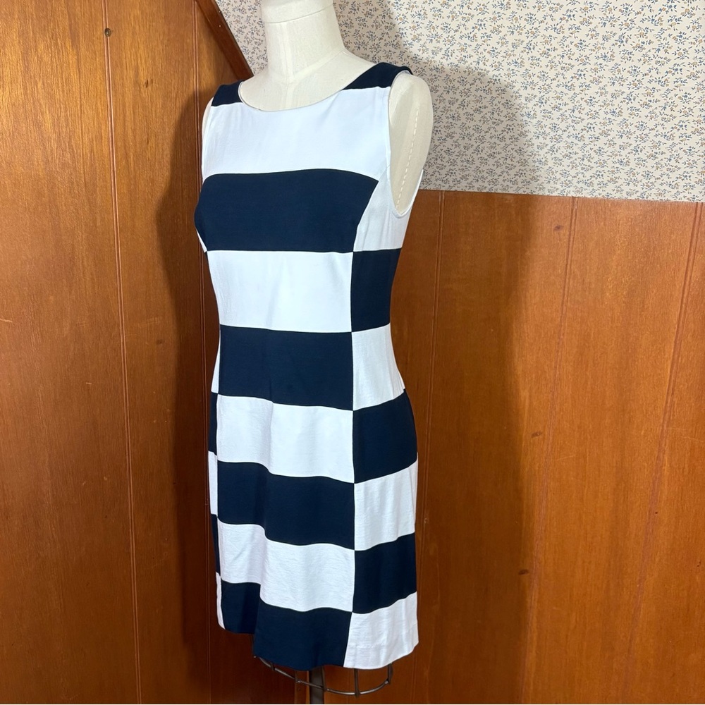 Banana Republic Blue and White Stripe Sheath Dress